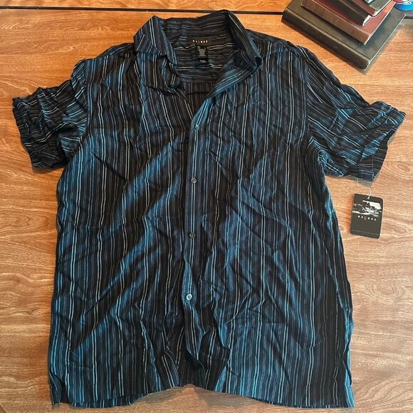 Axcess Other - Axcess Black Pin Striped Button Down Shirt NWT Size L